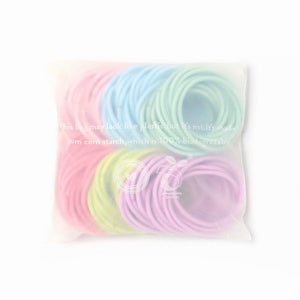 Molly & Rose Item 8086 Bulk elastics - Pastels - 3mm thick - Pack of 100