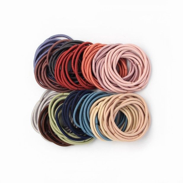 Molly & Rose Item 8098 Bulk elastics - Assorted - 3mm thick - Pack of 100