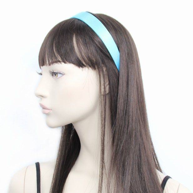 Molly & Rose Item 8103 2.5cm wide satin aliceband in Blues