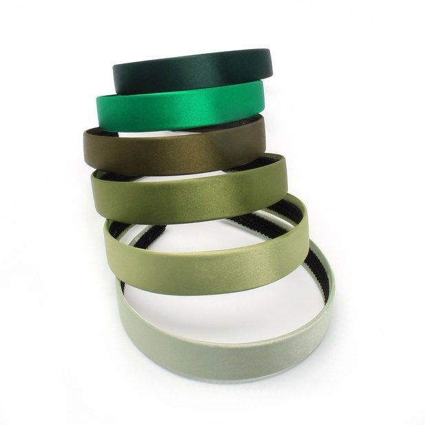 Molly & Rose Item 8104 2.5cm wide satin aliceband in Greens