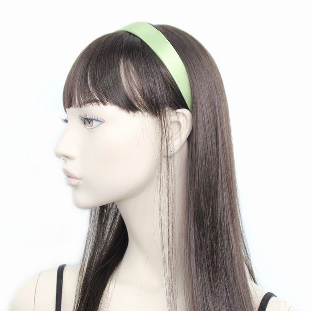 Molly & Rose Item 8104 2.5cm wide satin aliceband in Greens