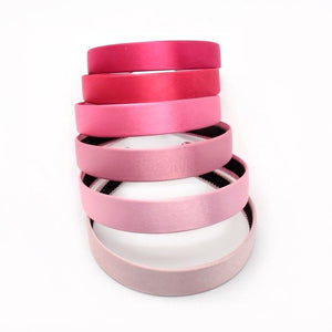 Molly & Rose Item 8106 2.5cm wide satin aliceband in Pinks