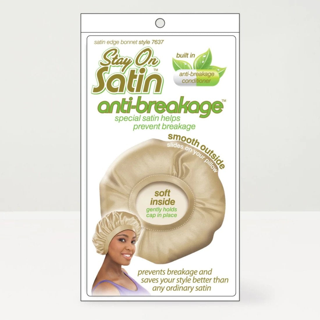 Stay On Satin #7637 Anti-Breakage Bonnet Large