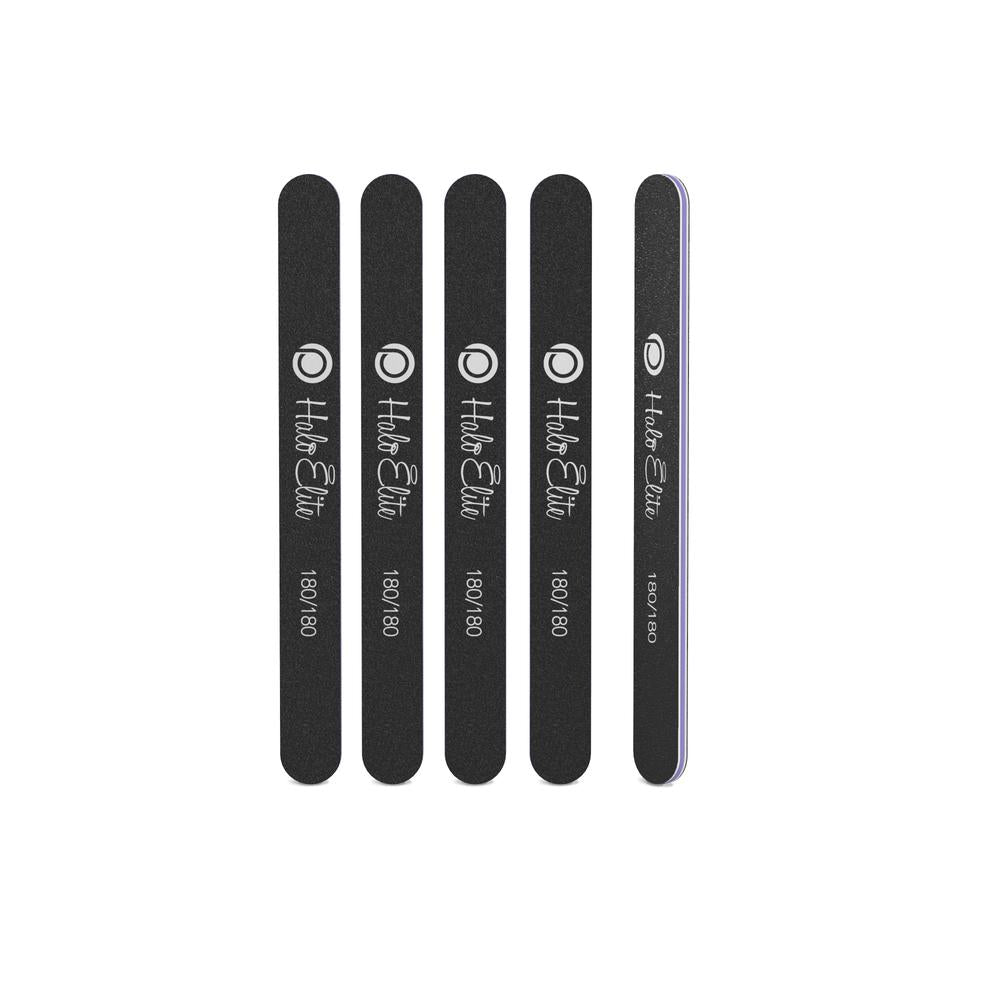 Elite Black Straight File 180/180 - 5 pack