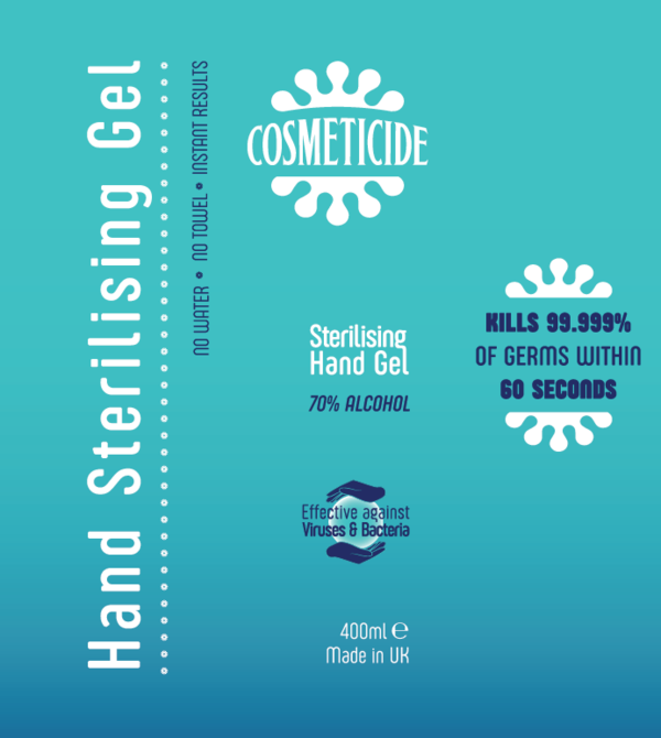 Cosmeticide Hand Sterilising Gel 400ml