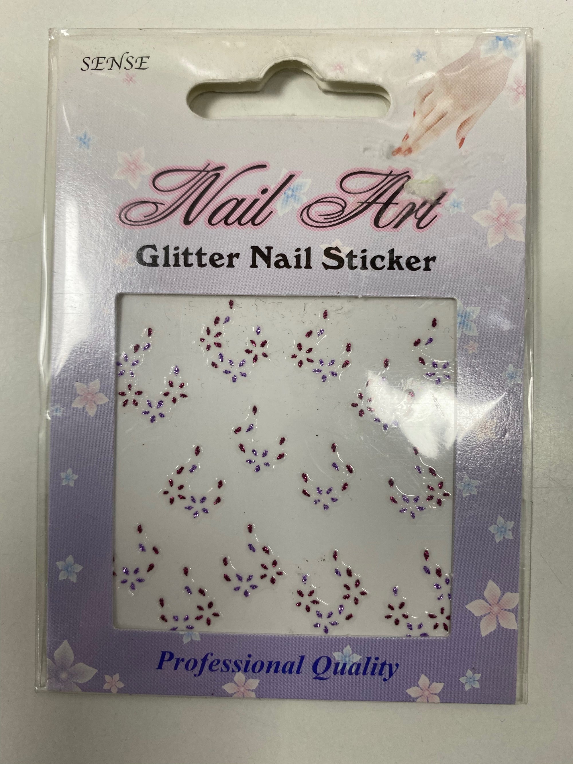 Nail Art - Glitter Nail Sticker 1,2,3