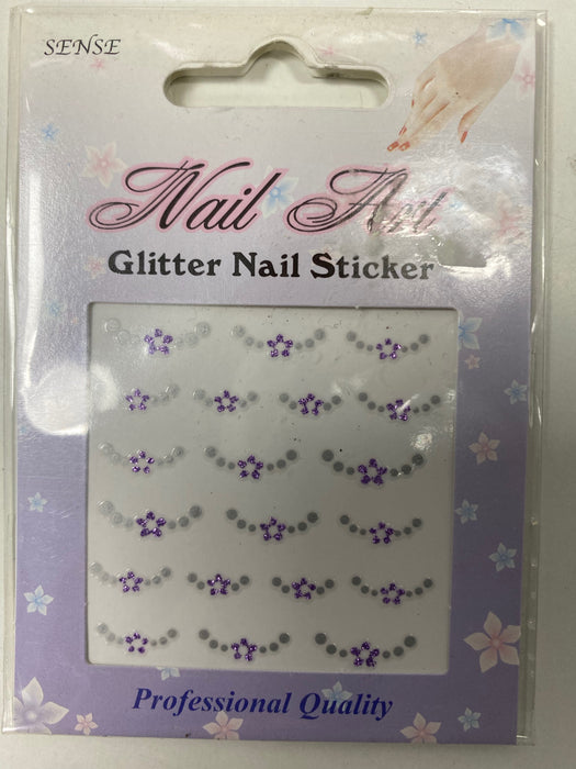 Nail Art - Glitter Nail Sticker 1,2,3