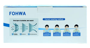 FOHWA Disposable 3 PLY Face Masks (50 Per Box)