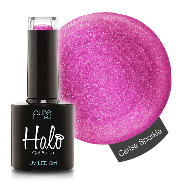 Halo Gel Polish 8ml Cerise Sparkle