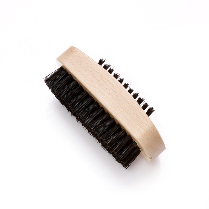 Kent BEECHWOOD PURE BLACK BRISTLE EXTRA ROW NAIL BRUSH NB2