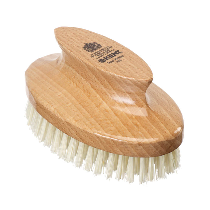 Kent EXTRA LARGE BEECHWOOD PURE WHITE BRISTLE NAIL BRUSH NB6