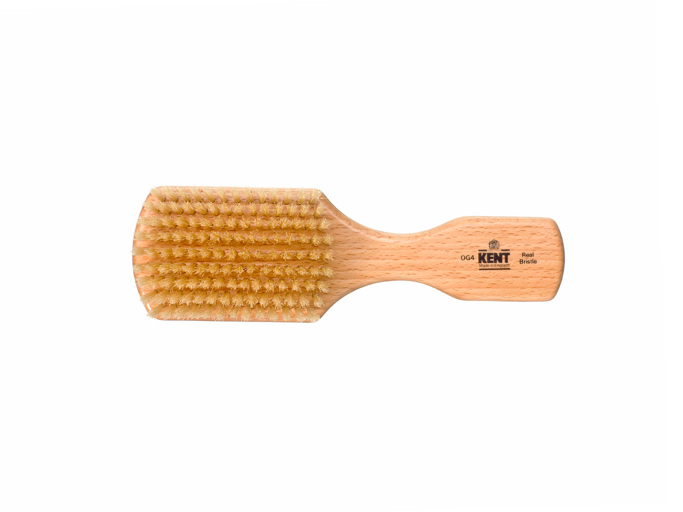 Kent MENS FINEST BEECHWOOD PURE WHITE BRISTLE RECTANGULAR CLUB BRUSH OG4