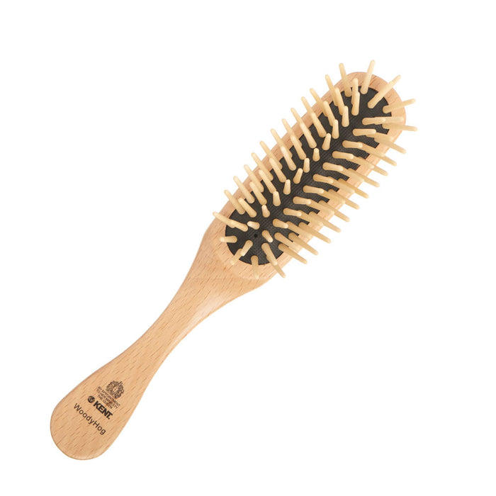 Kent WOODYHOG BEECHWOOD WOODEN QUILL HAIRBRUSH KB WOODYHOG