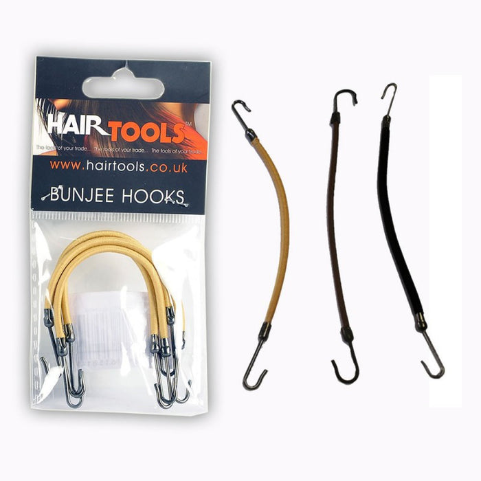 HAIR TOOLS BUNJEE HOOKS BLACK,BROWN AND BLONDE