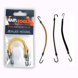 HAIR TOOLS BUNJEE HOOKS BLACK,BROWN AND BLONDE