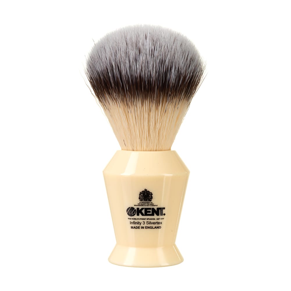 Kent INFINITY PLUS IVORY WHITE SYNTHETIC SHAVING BRUSH INFINITY 3