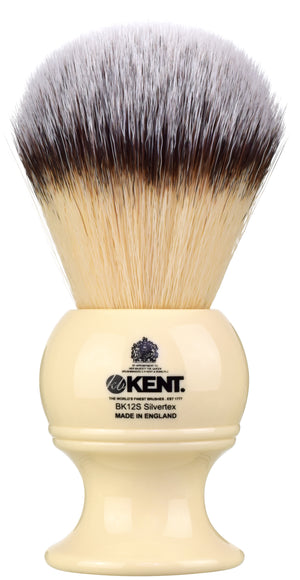 Kent EXTRA LARGE SYNTHETIC IVORY WHITE SHAVING BRUSH BK12S