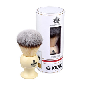 Kent EXTRA LARGE SYNTHETIC IVORY WHITE SHAVING BRUSH BK12S