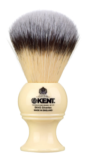 Kent MEDIUM SYNTHETIC IVORY WHITE SHAVING BRUSH BK4S