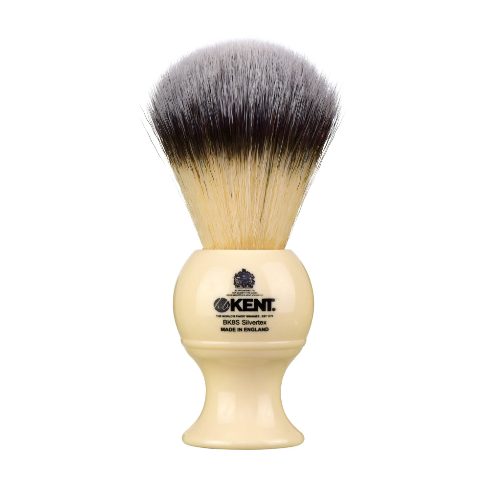 Kent LARGE SYNTHETIC IVORY WHITE SHAVING BRUSH BK8S