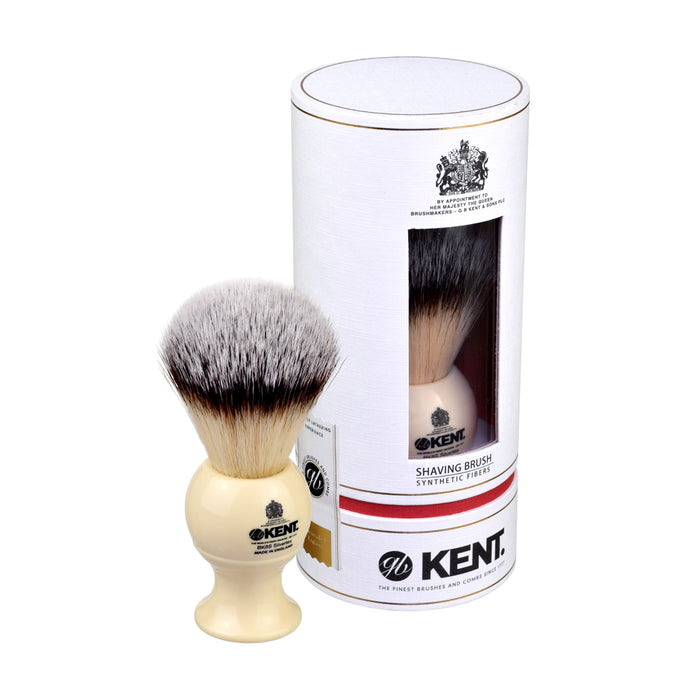 Kent LARGE SYNTHETIC IVORY WHITE SHAVING BRUSH BK8S