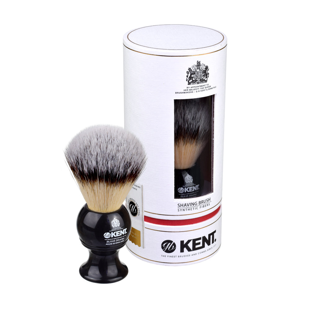 Kent MEDIUM SYNTHETIC BLACK SHAVING BRUSH BLK4S