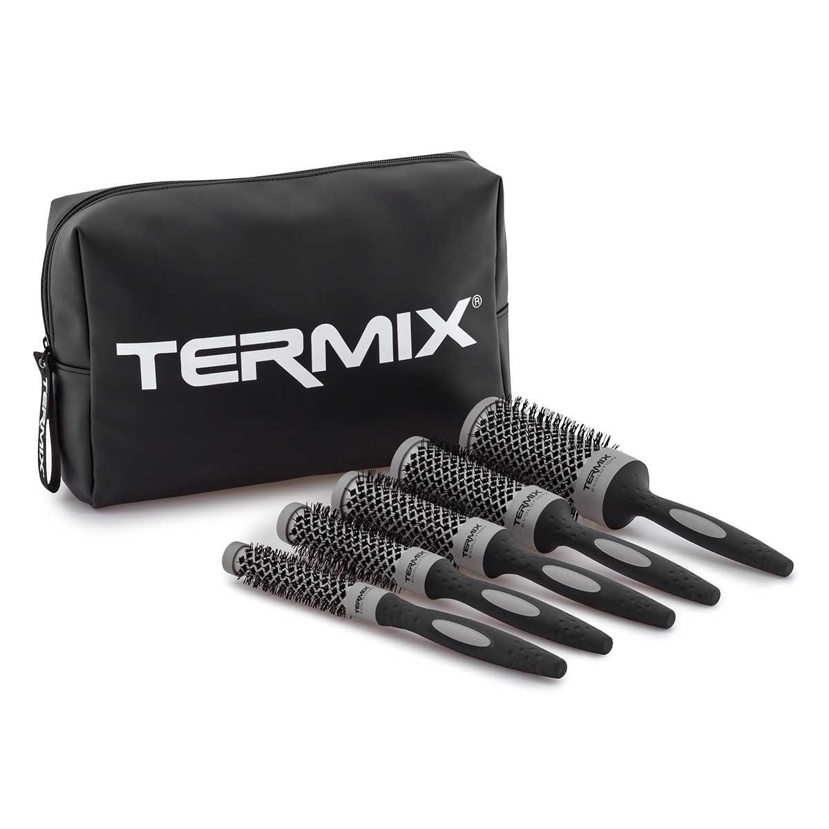 TERMIX EVOLUTION BASIC HAIR BRUSHES PROFESSIONAL BAG SET (Ø28, Ø32, Ø37, Ø43, Ø60)