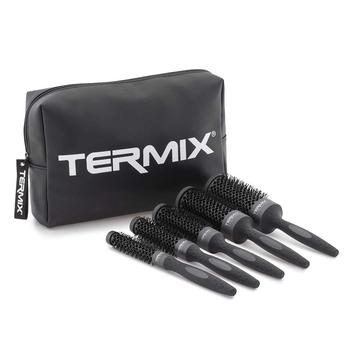 TERMIX EVOLUTION PLUS HAIR BRUSHES PROFESSIONAL BAG SET (Ø17, Ø23, Ø28, Ø32, Ø43)